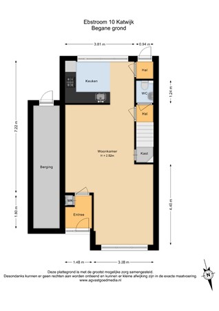 Floorplan - Ebstroom 10, 2221 WC Katwijk